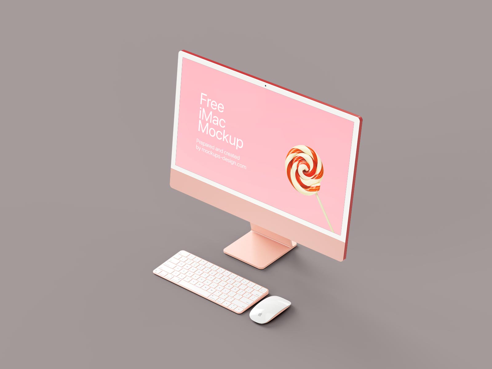 Pink iMac 24? 2022 Mockup Set