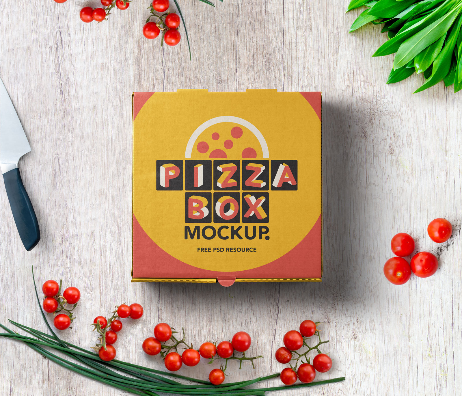 Pizza -Box -Verpackung Mockup