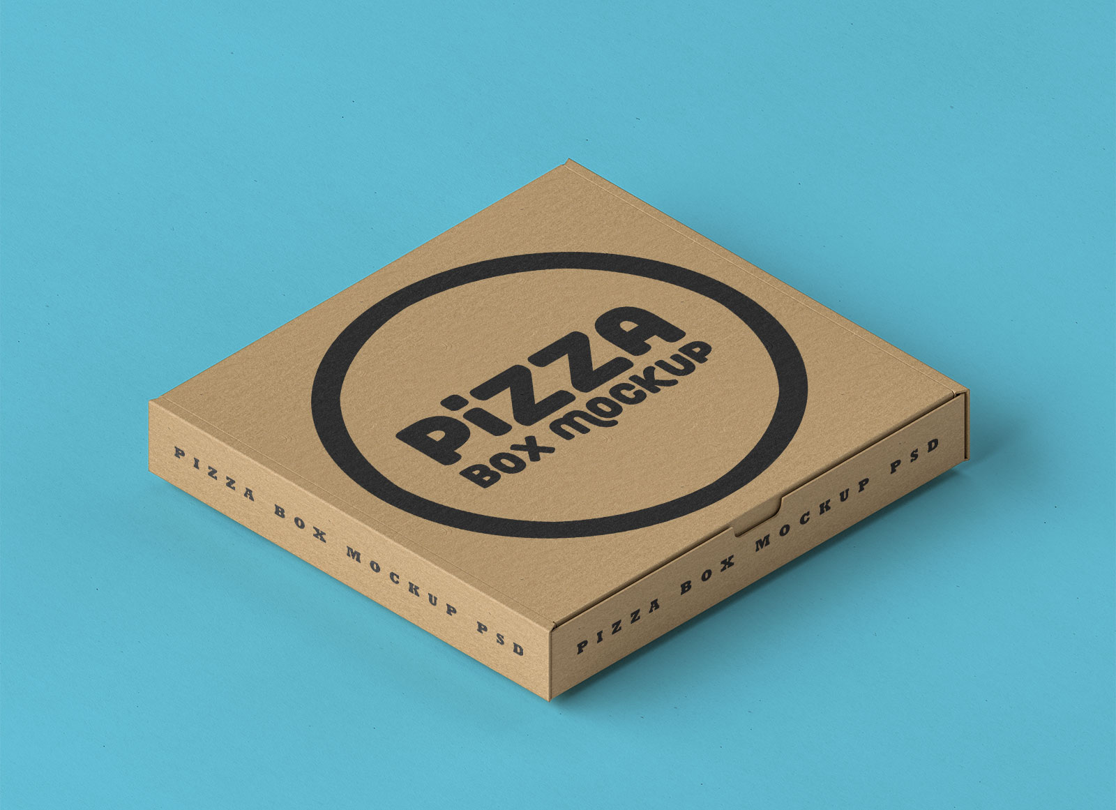 Maqueta de embalaje de caja de pizza corrugada