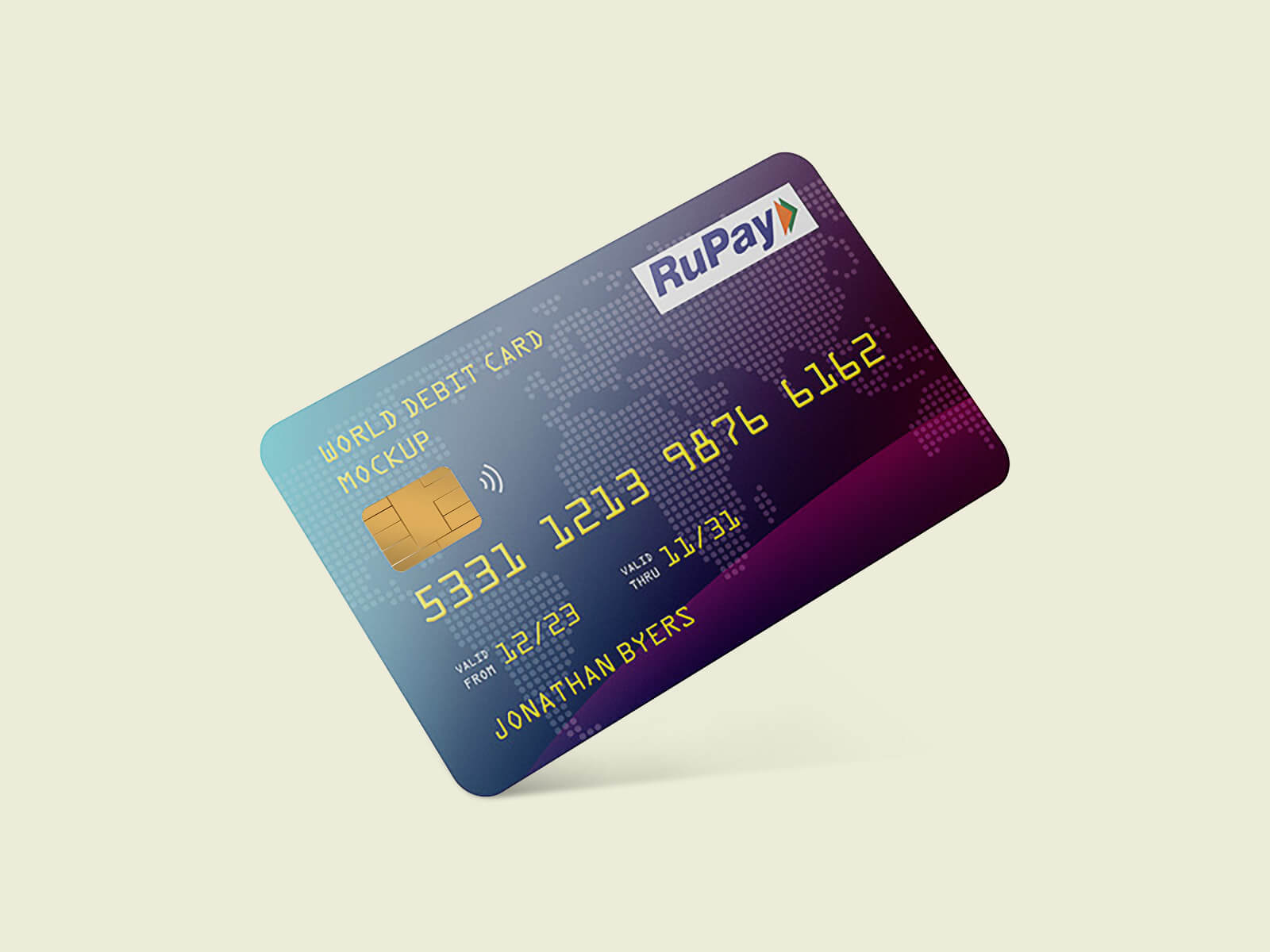 Plastic Credit/Debit Card Mockup