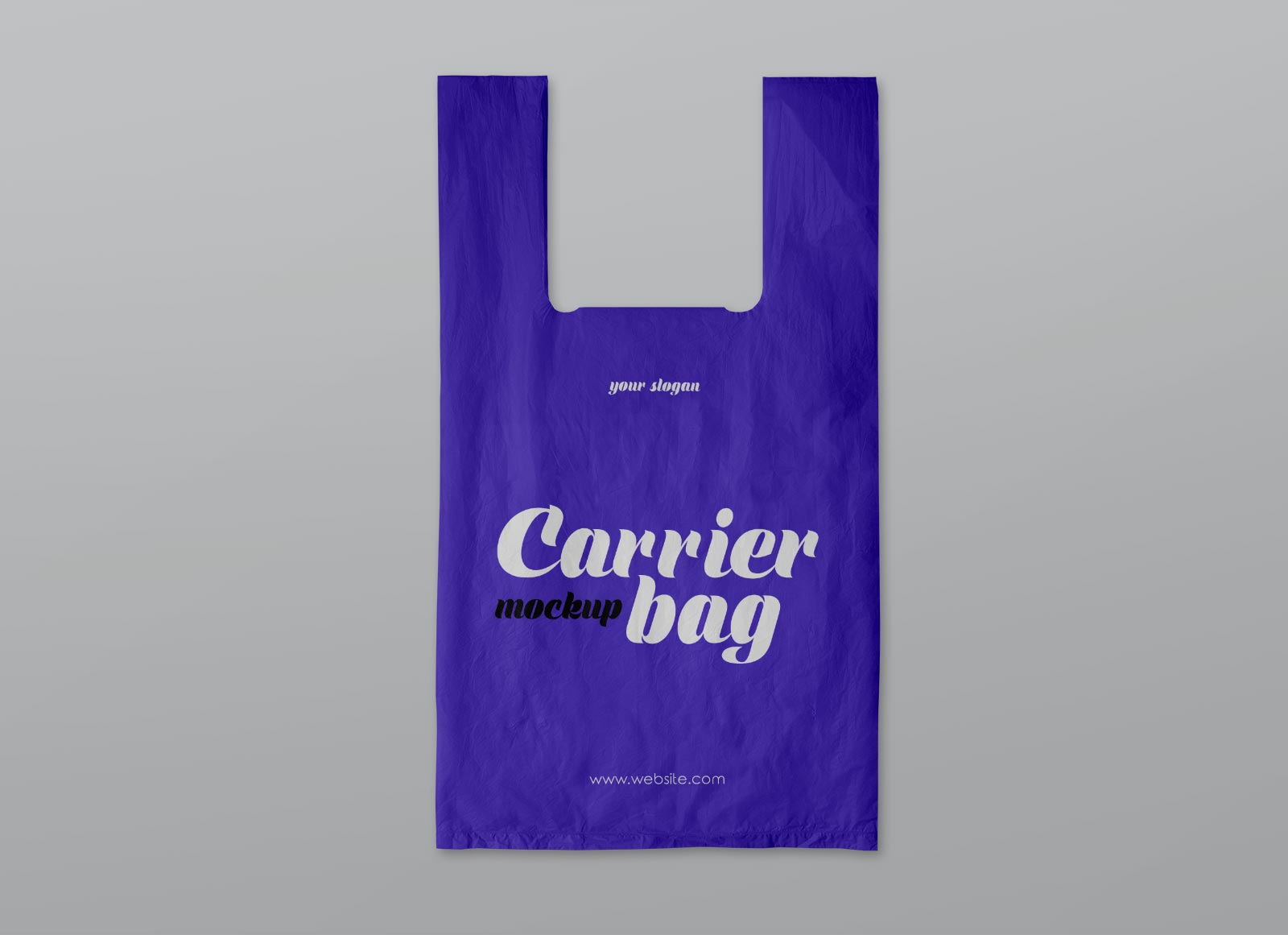 Plastic Shopping Carrier Bag Mockup Set