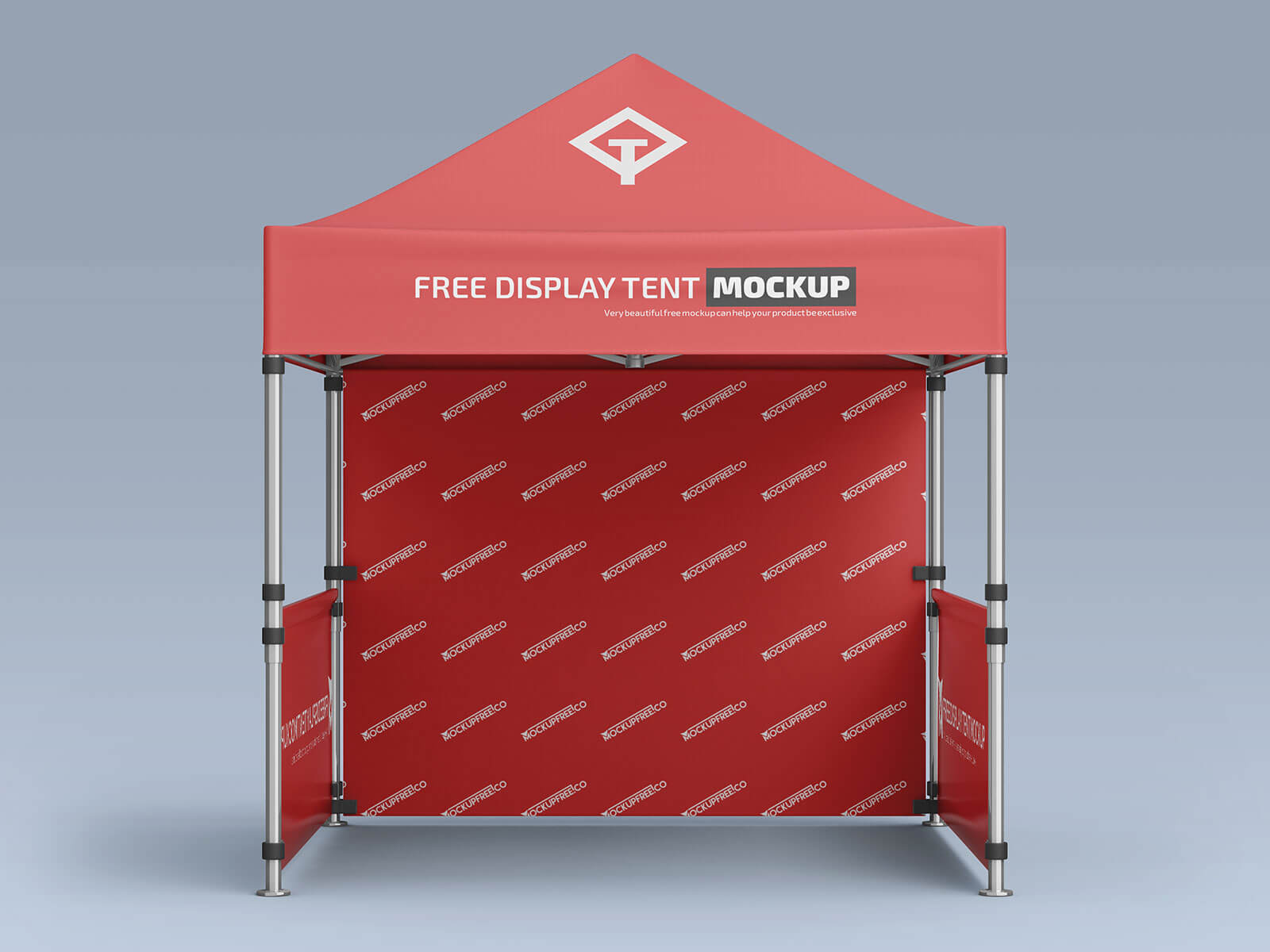 Pop-up-Canopy-Zelt mit Seitenwänden Mockup-Set
