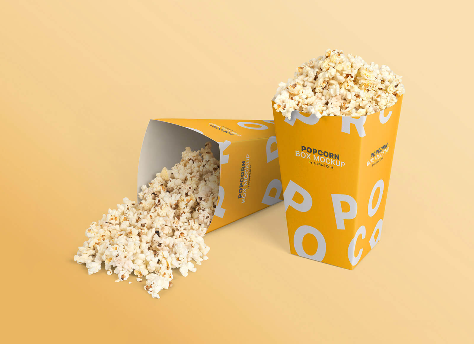 Popcorn Paper Container Box Mockup