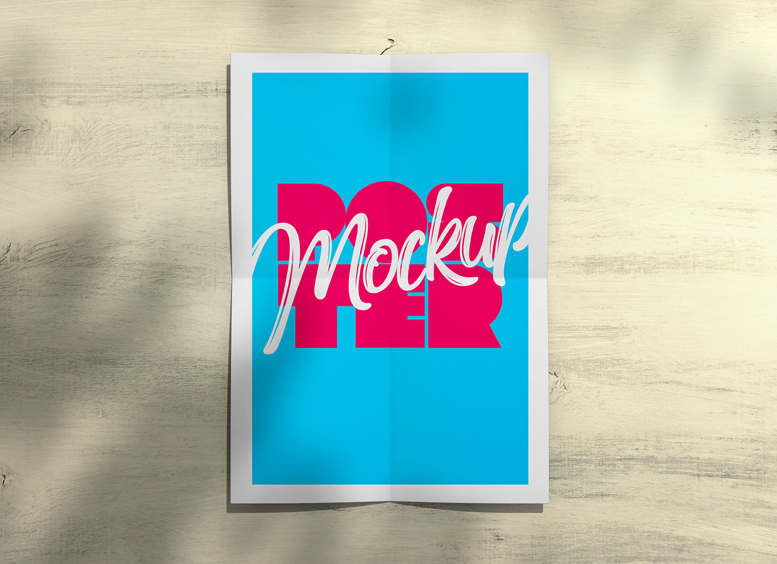 Poster Mockup with Shadow PSD