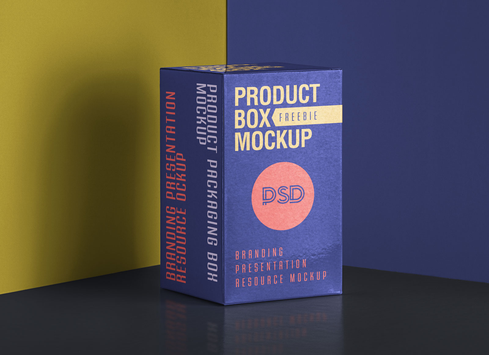 Vertikaler Produktverpackungsbox Mockup