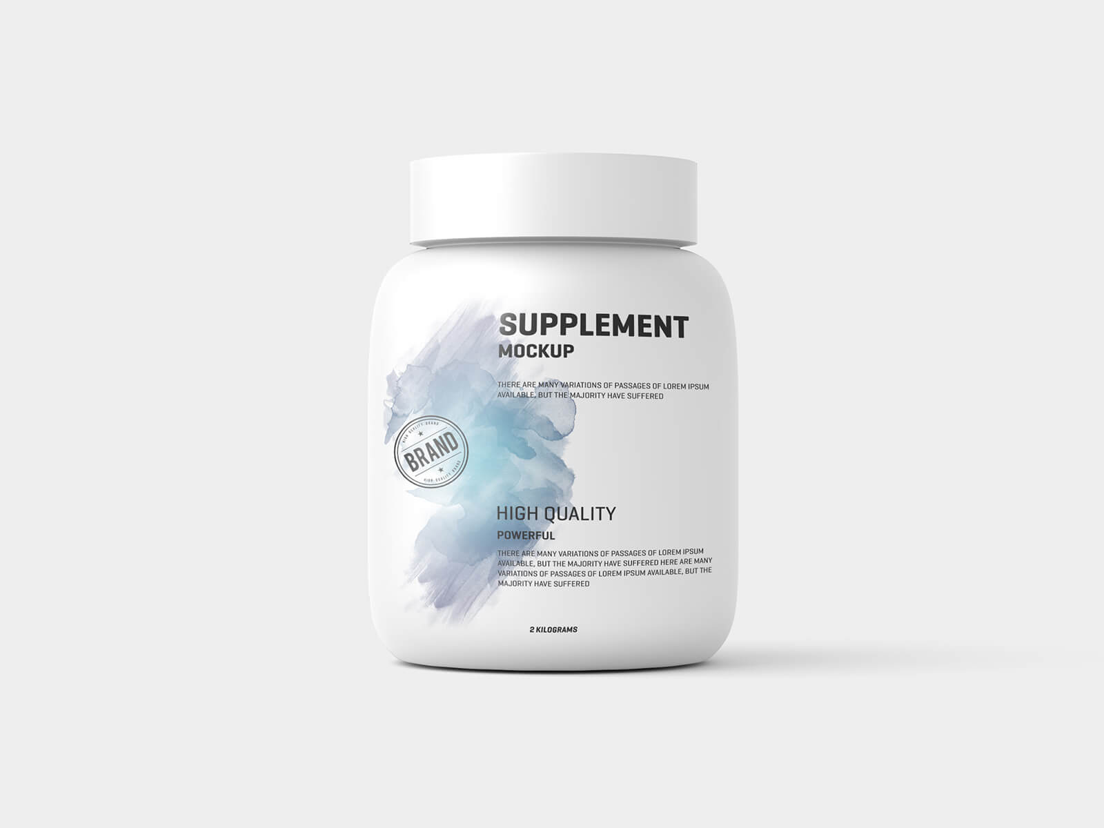 Protein Supplement Jar Pack Mockup
