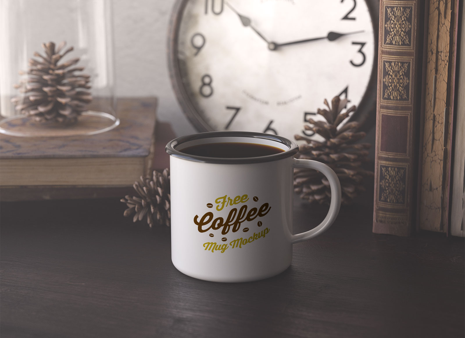 Maqueta realista de taza de café
