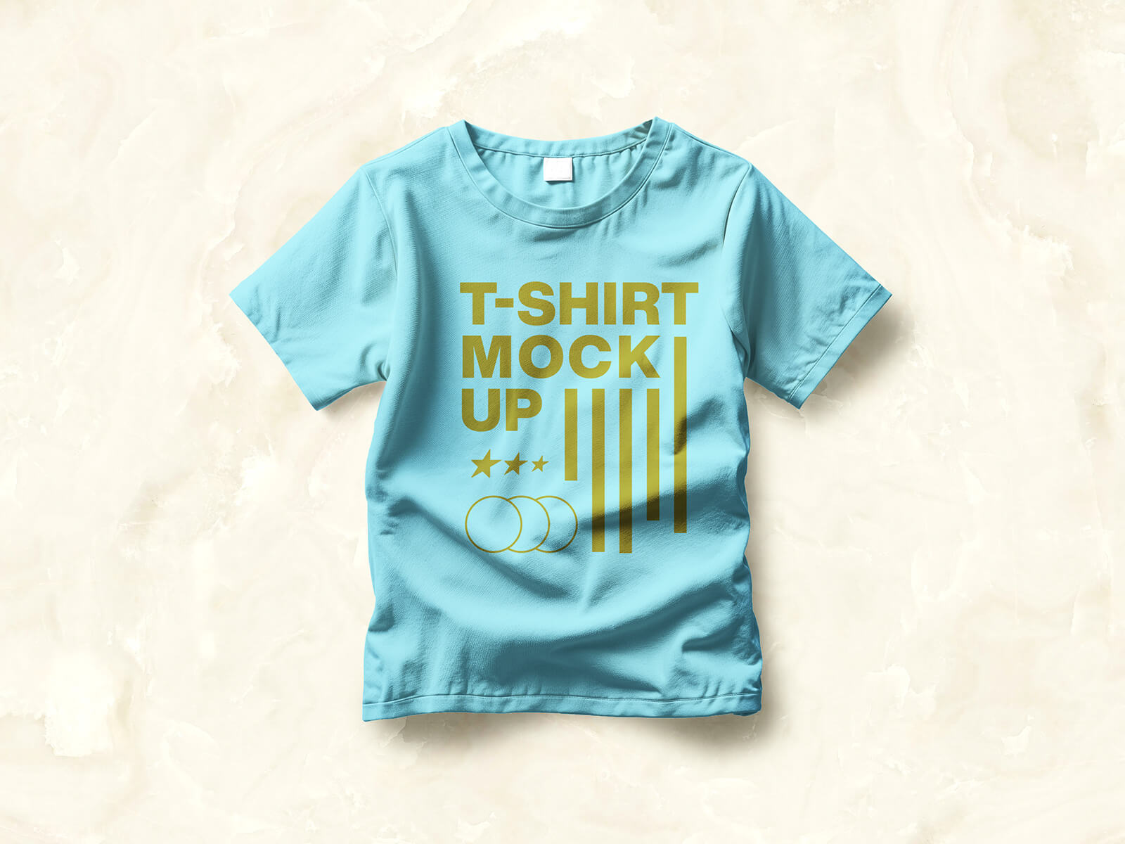 Realistische Falten-Kinder-T-Shirt-Mockup