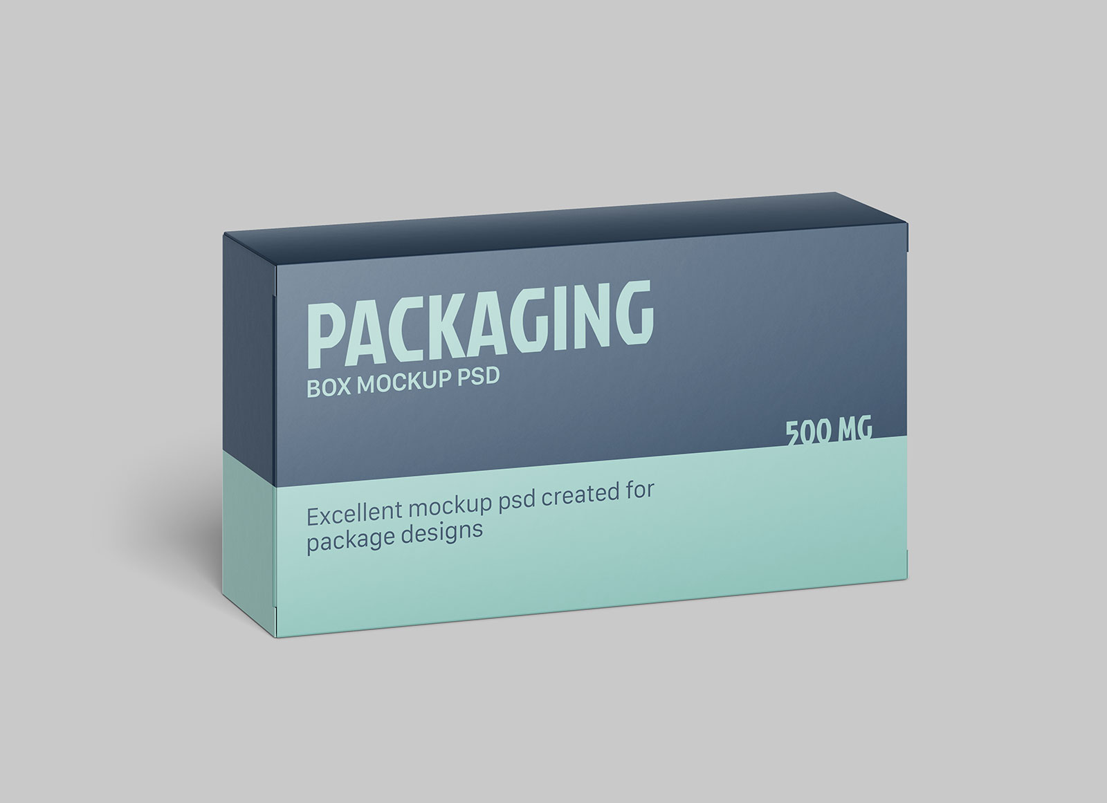 Horizontal Rectangle Box Packaging Mockup