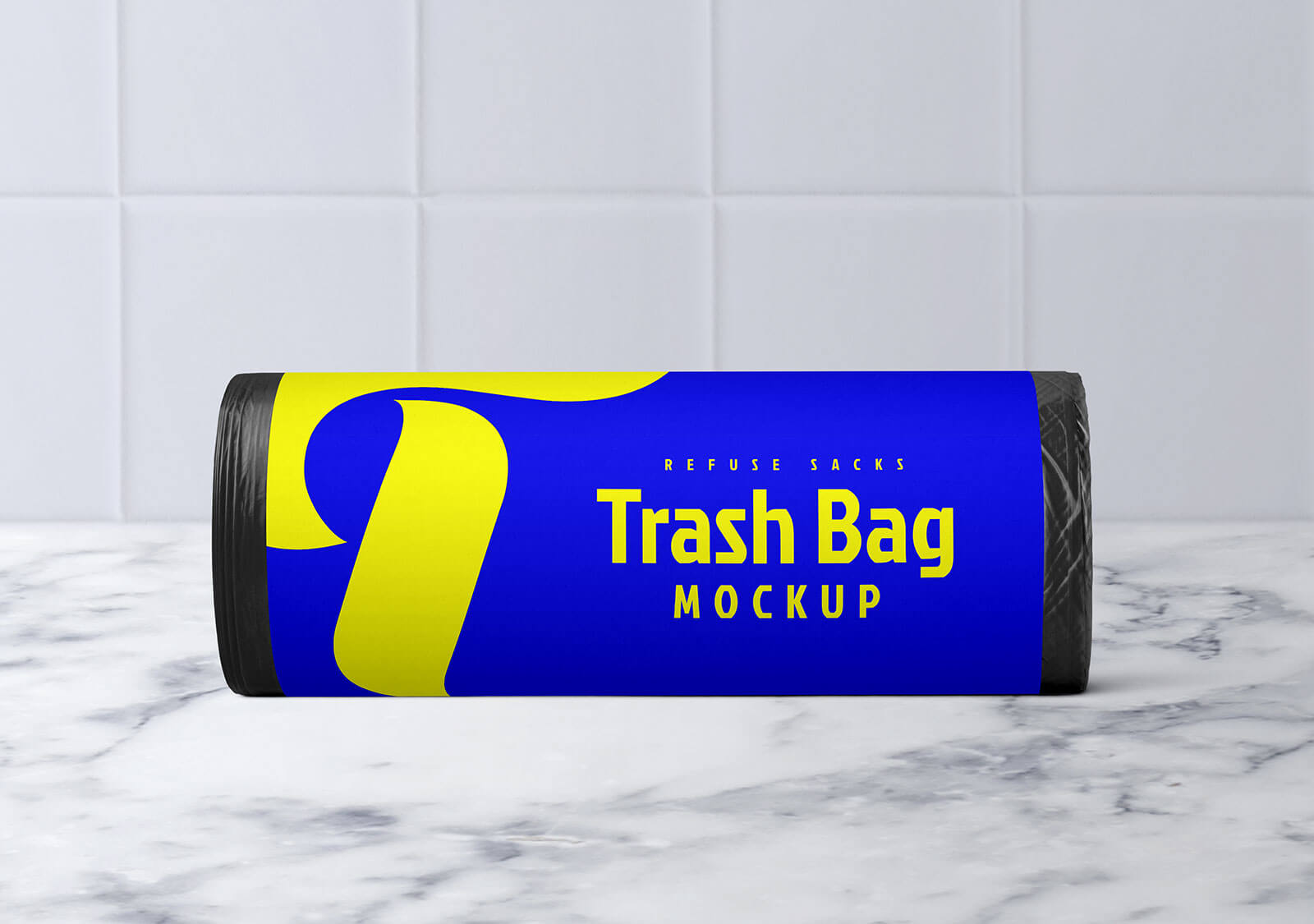 Müllsäcke Müll / Müllbehälter -Bag Mockup -Set ablehnen
