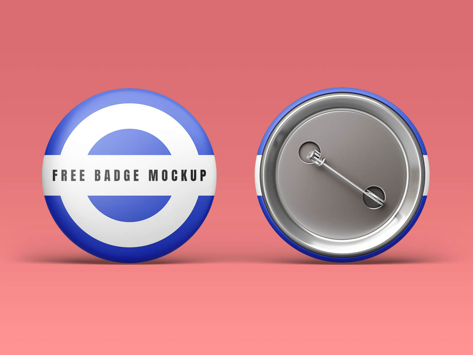 Round Pin Button Badge Mockup Set | Free PSD Templates