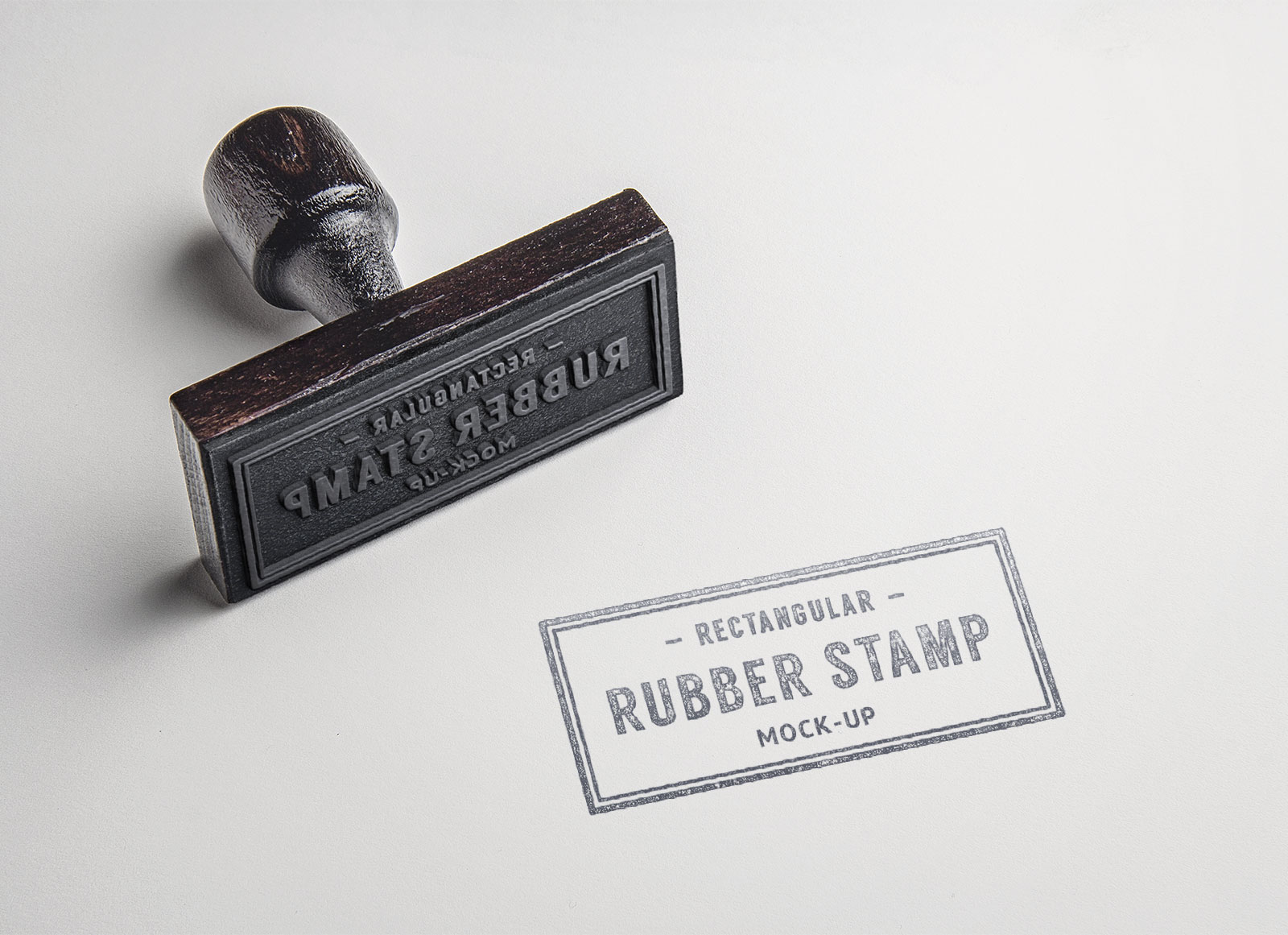 Photorealistic Rubber Stamp Mockup