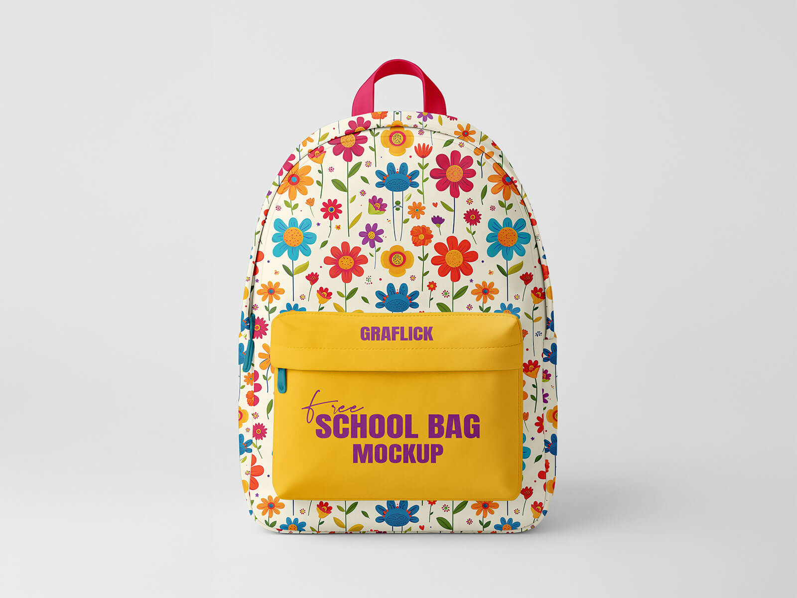 Maquette de sac à dos scolaire