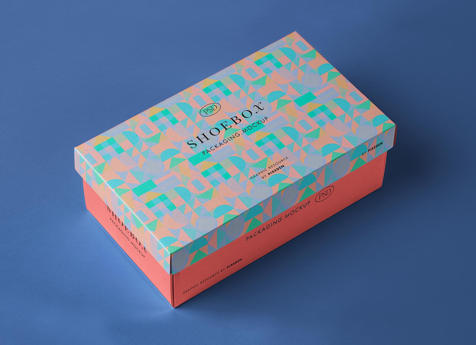 Maqueta de embalaje de caja de zapatos