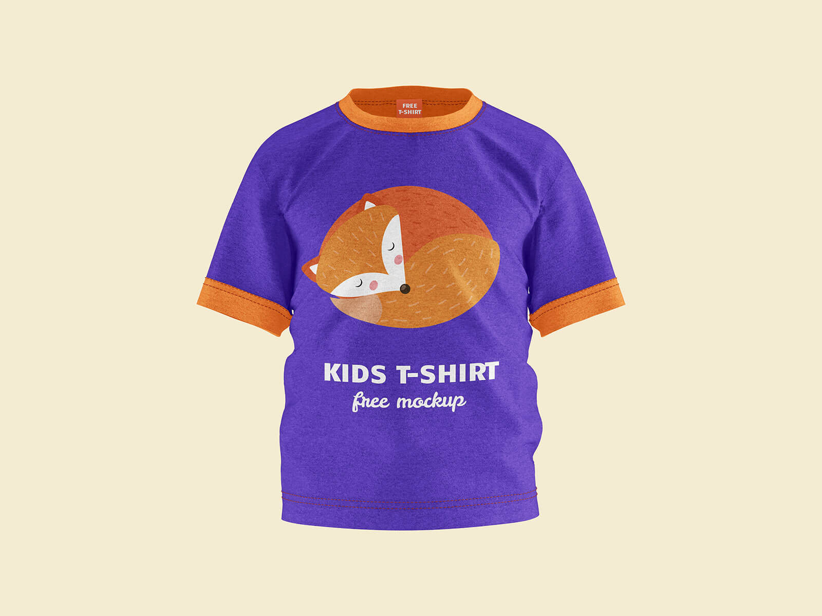 Kurze Ärmel Young Kid T-Shirt Mockup Set