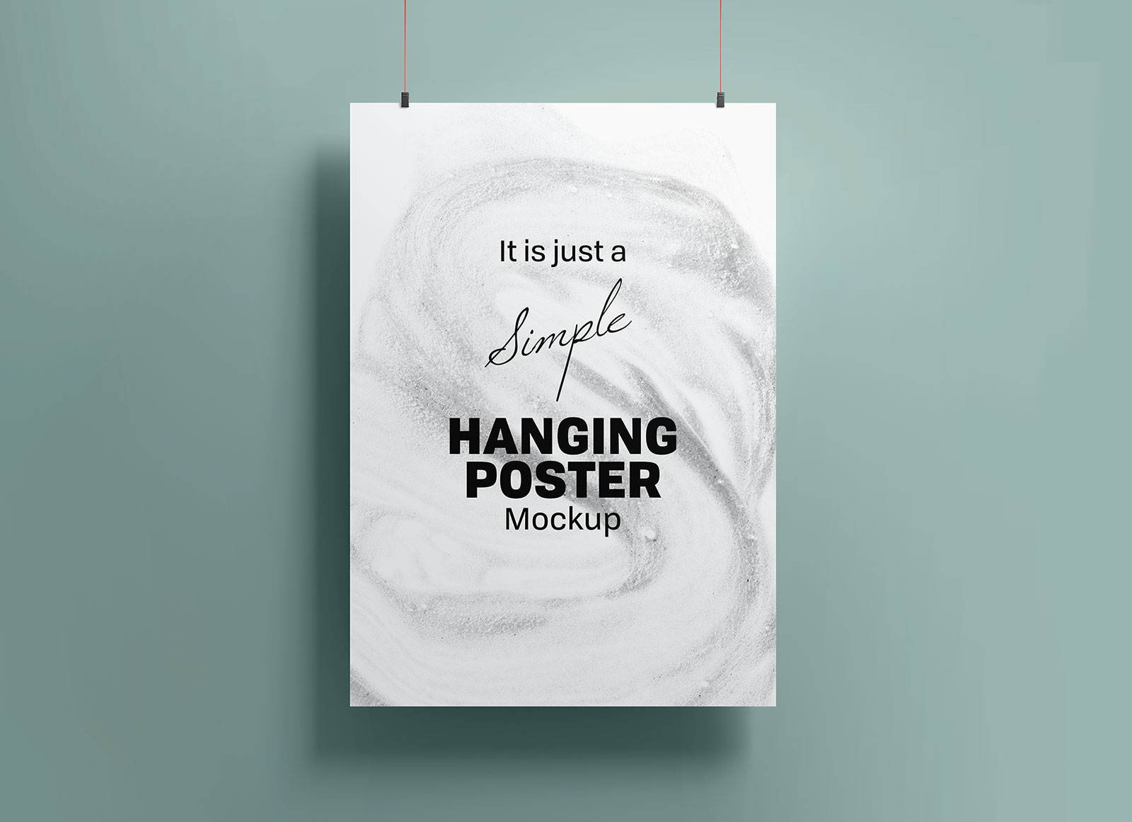 Einfacher Hang -Poster -Mockup