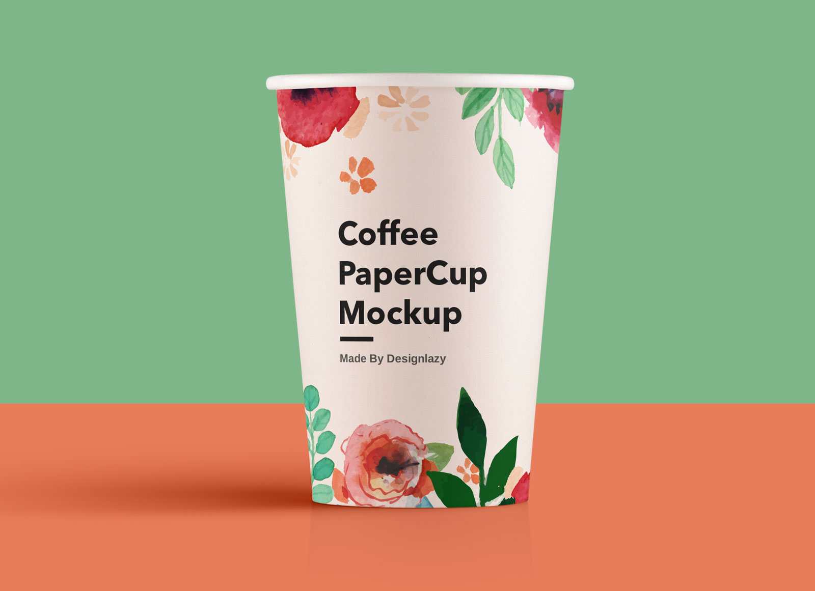 Einfacher Papierkaffee -Tasse Mockup