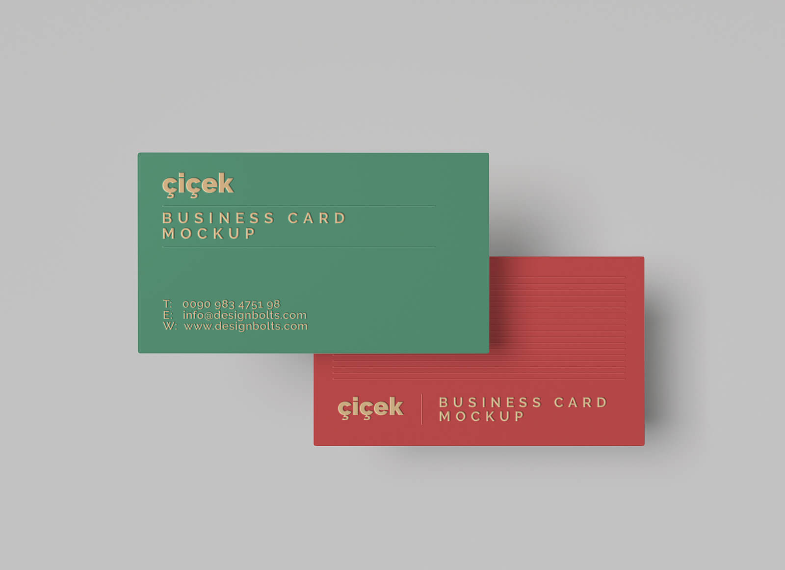 Maqueta de tarjetas de presentación vintage simples