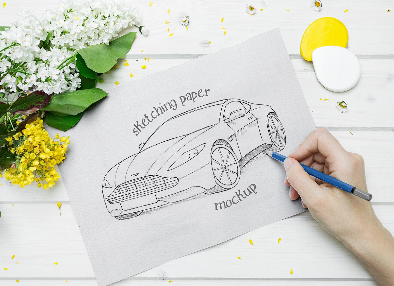 Thick Sketch / Drawing Paper Mockup