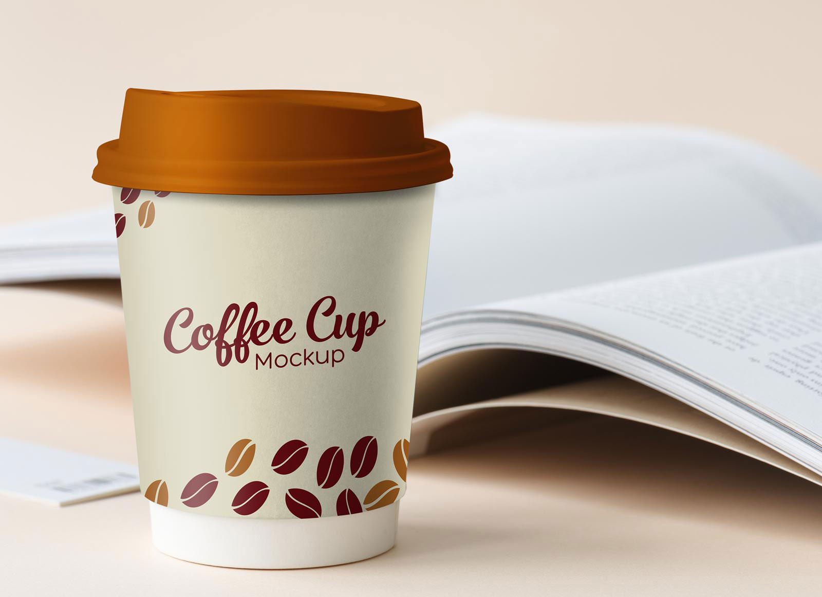 Kleiner Papierkaffee Tasse Foto Mockup