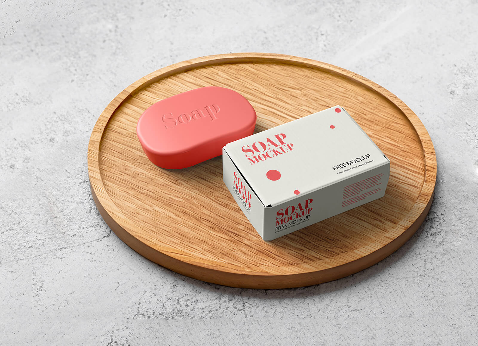 Soap With Box Packaging Mockup