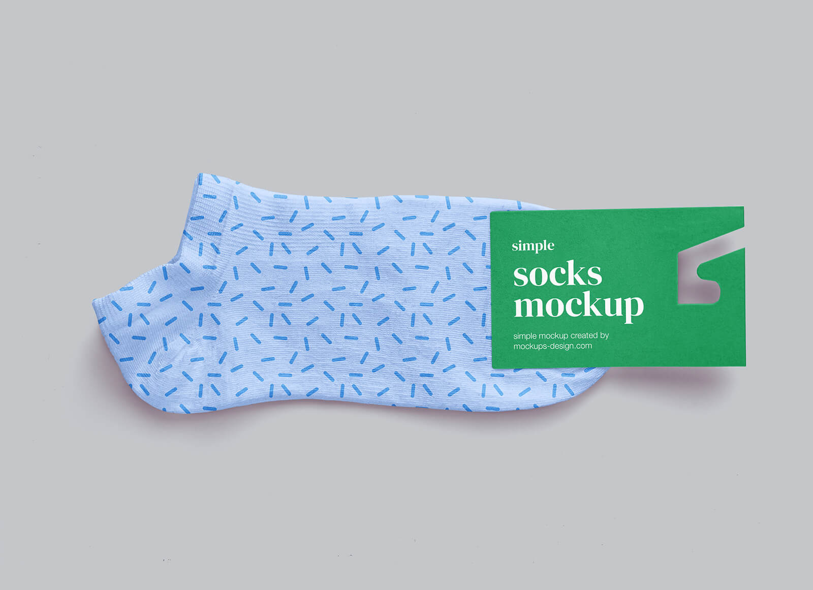 Ankle Socks With Label Mockup