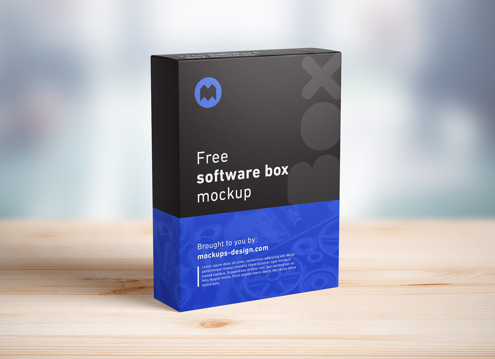 Maqueta de embalaje de caja de software
