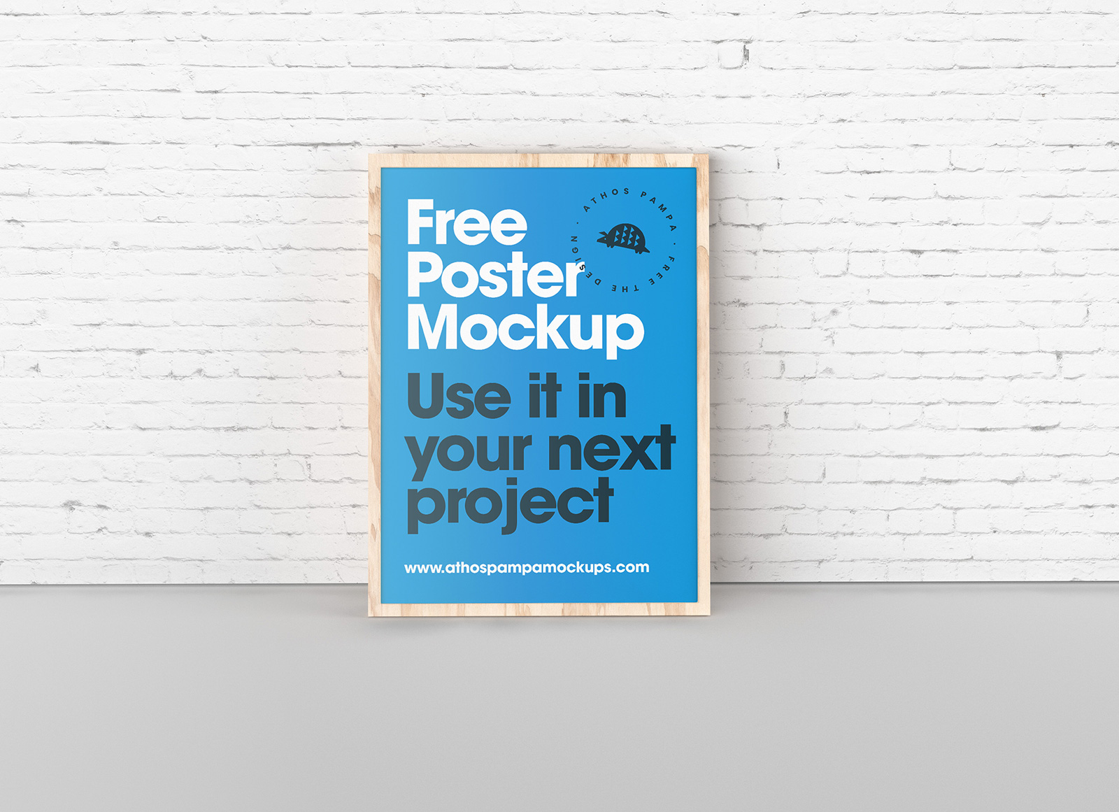Maqueta de marco de póster en solitario