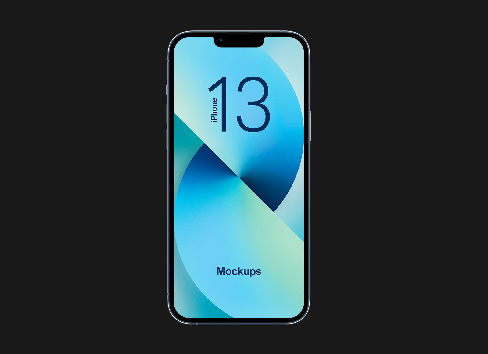 Hand hält iPhone 13 Pro & Solo iPhone 13 Mockup Set