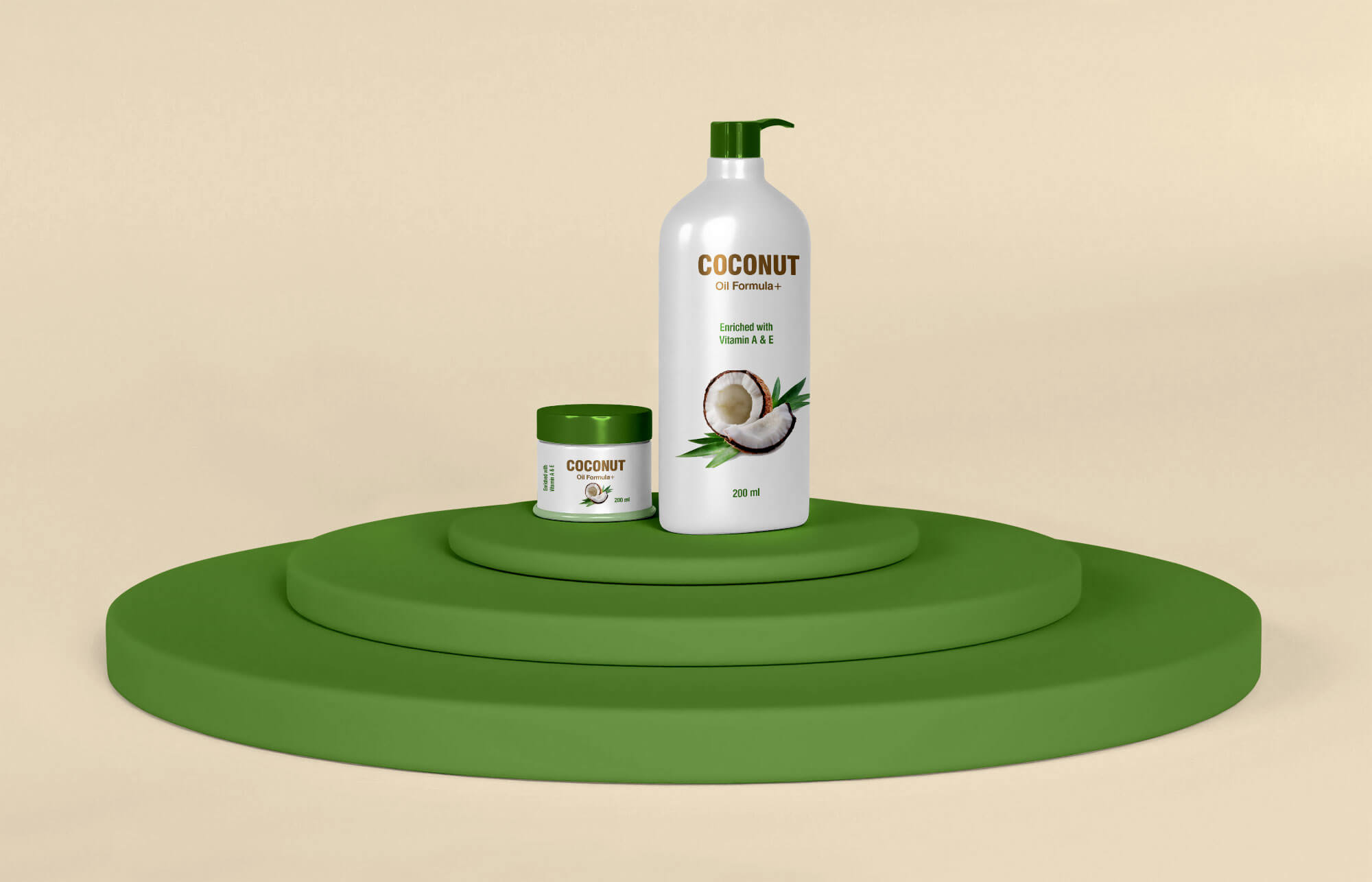 Maquette de pot de crème et d'après-shampoing Spa Cosmetics