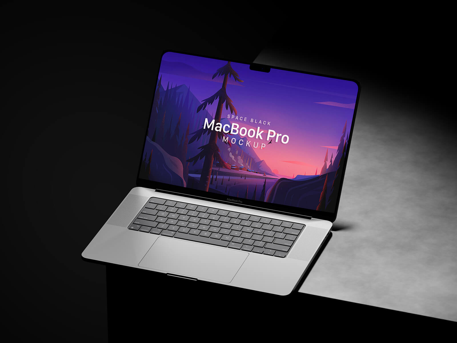 Space Black MacBook Pro Mockup