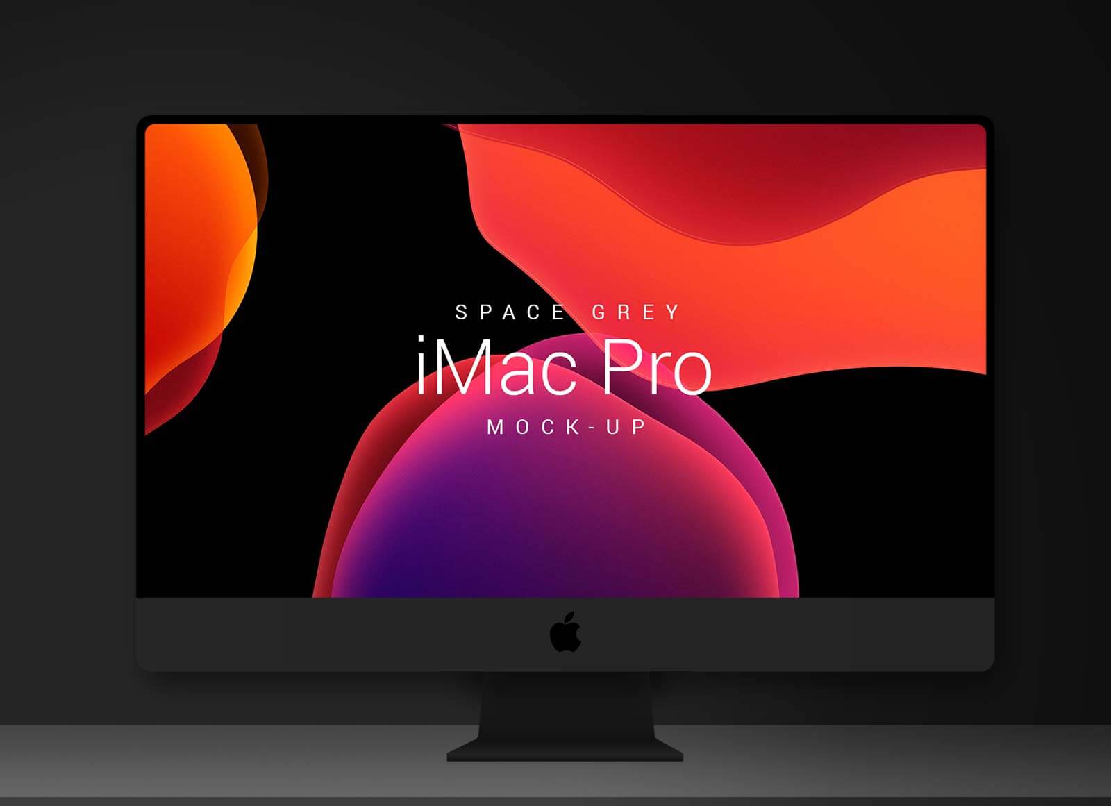 スペースグレー5K Apple iMac Proモックアップ