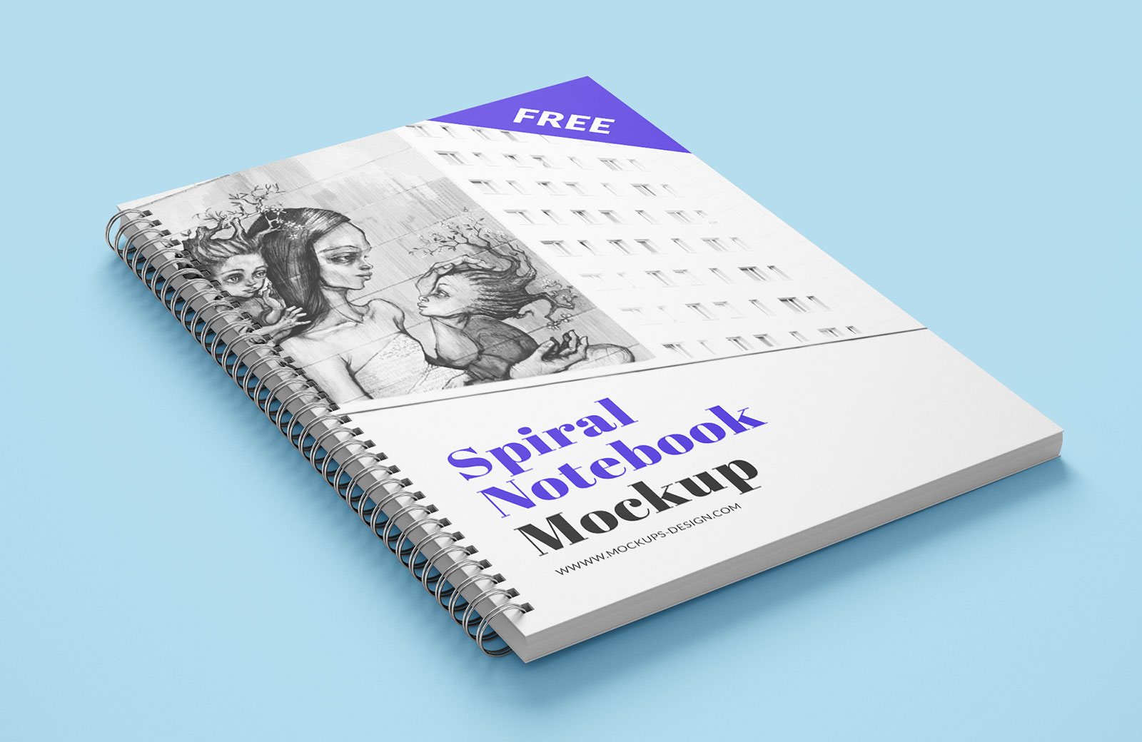 Spiral Sketchbook / Notebook Mockup
