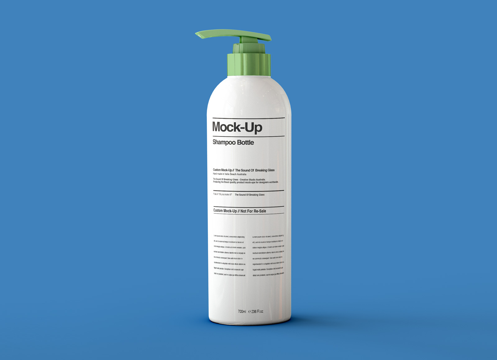 Pump Spray Shampoo Bottle Mockup