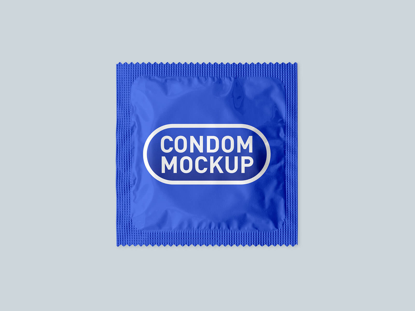 Square Condom Sachet Packaging Mockup Set