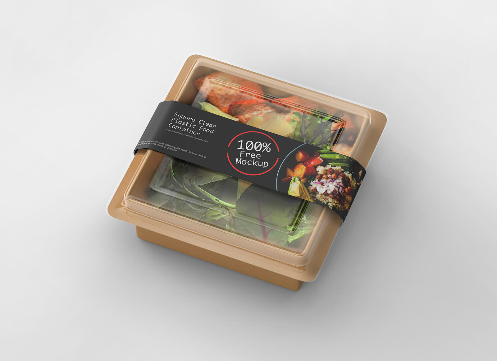 Square Food Container Mockup