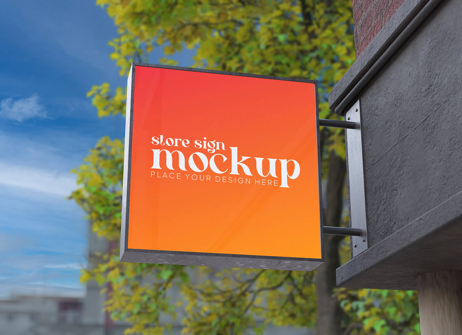Signe du magasin carré MACKUP