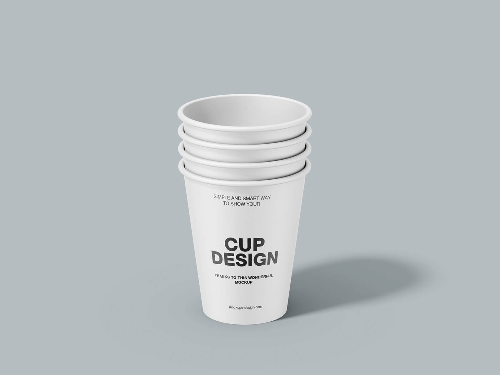 Сложные бумажные кофейные чашки макета