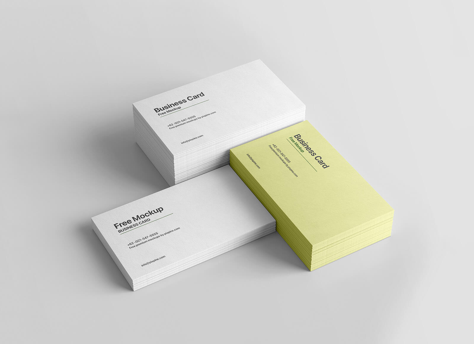 Stacked Textured Business Card Mockup