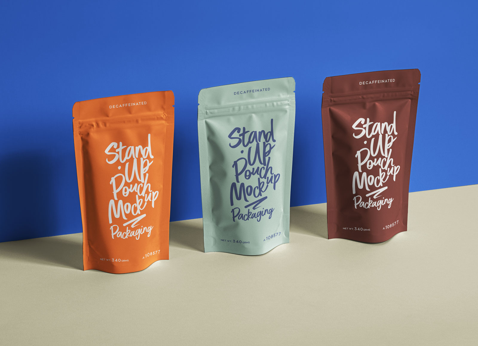 Stand-Up Pouch Packaging Presentation Mockup