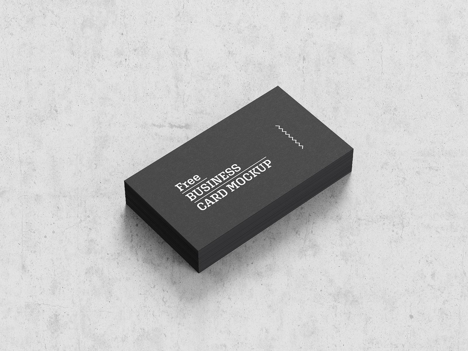 Standard Size Black Business Card Mockup Set