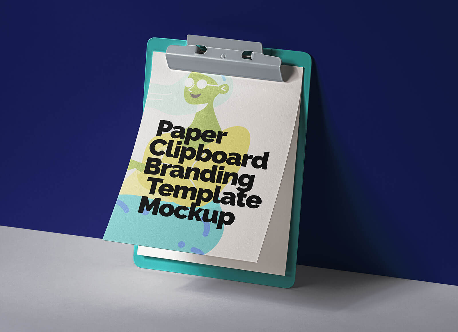 Standing Against Wall Paper Clipboard Mockup