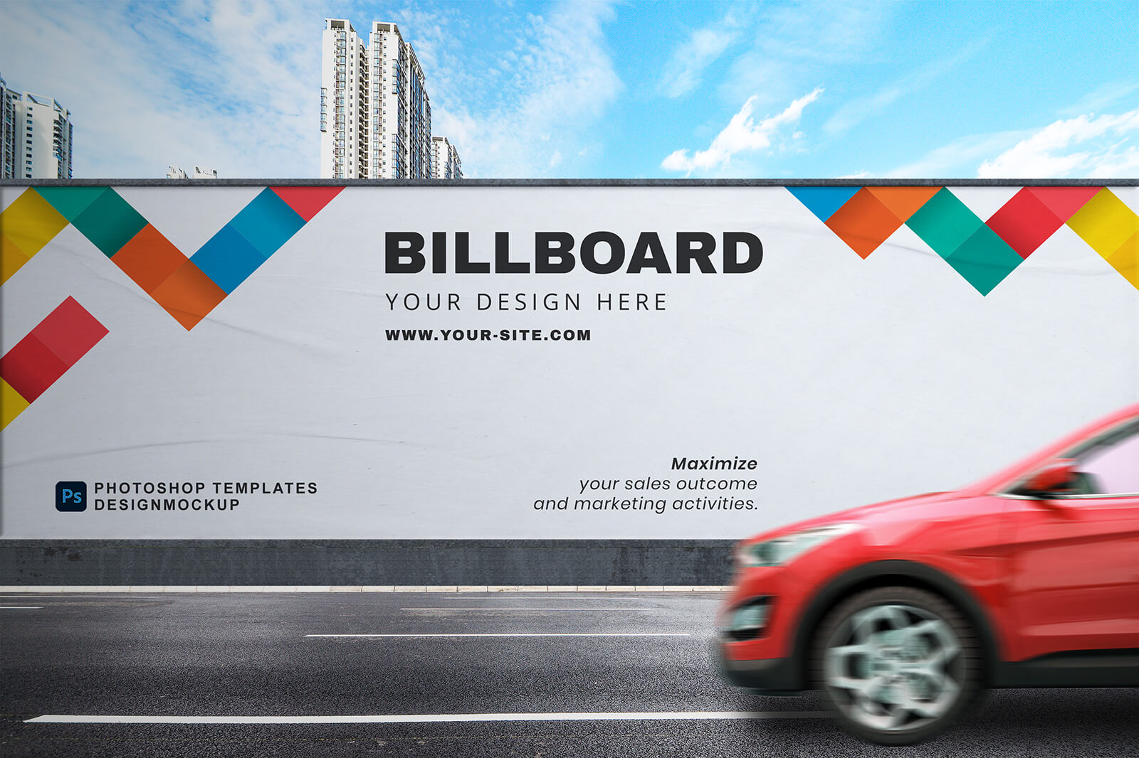 Billboard Street Wall Mockup
