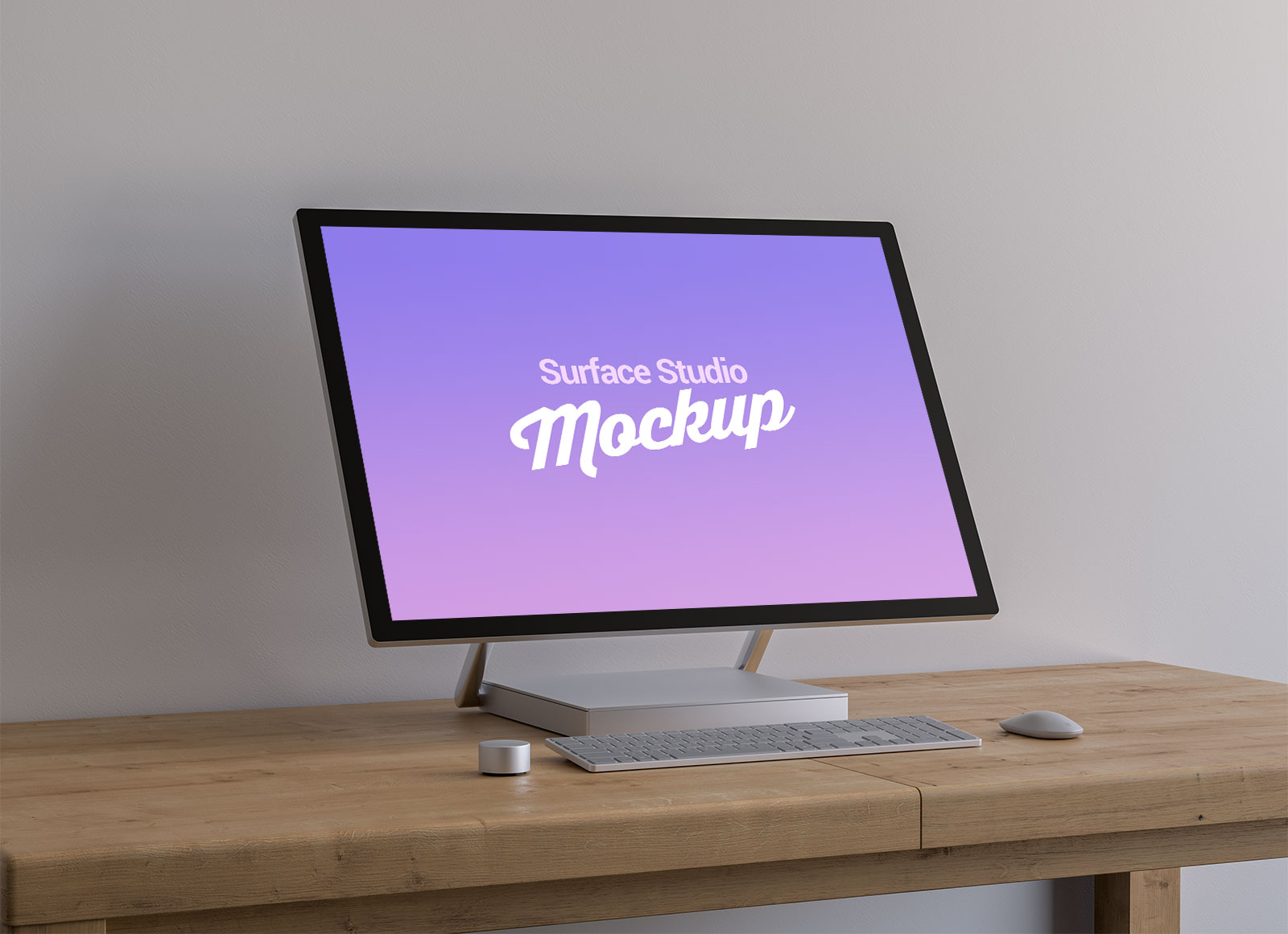 Surface Studio auf Tabelle LCD Mockup