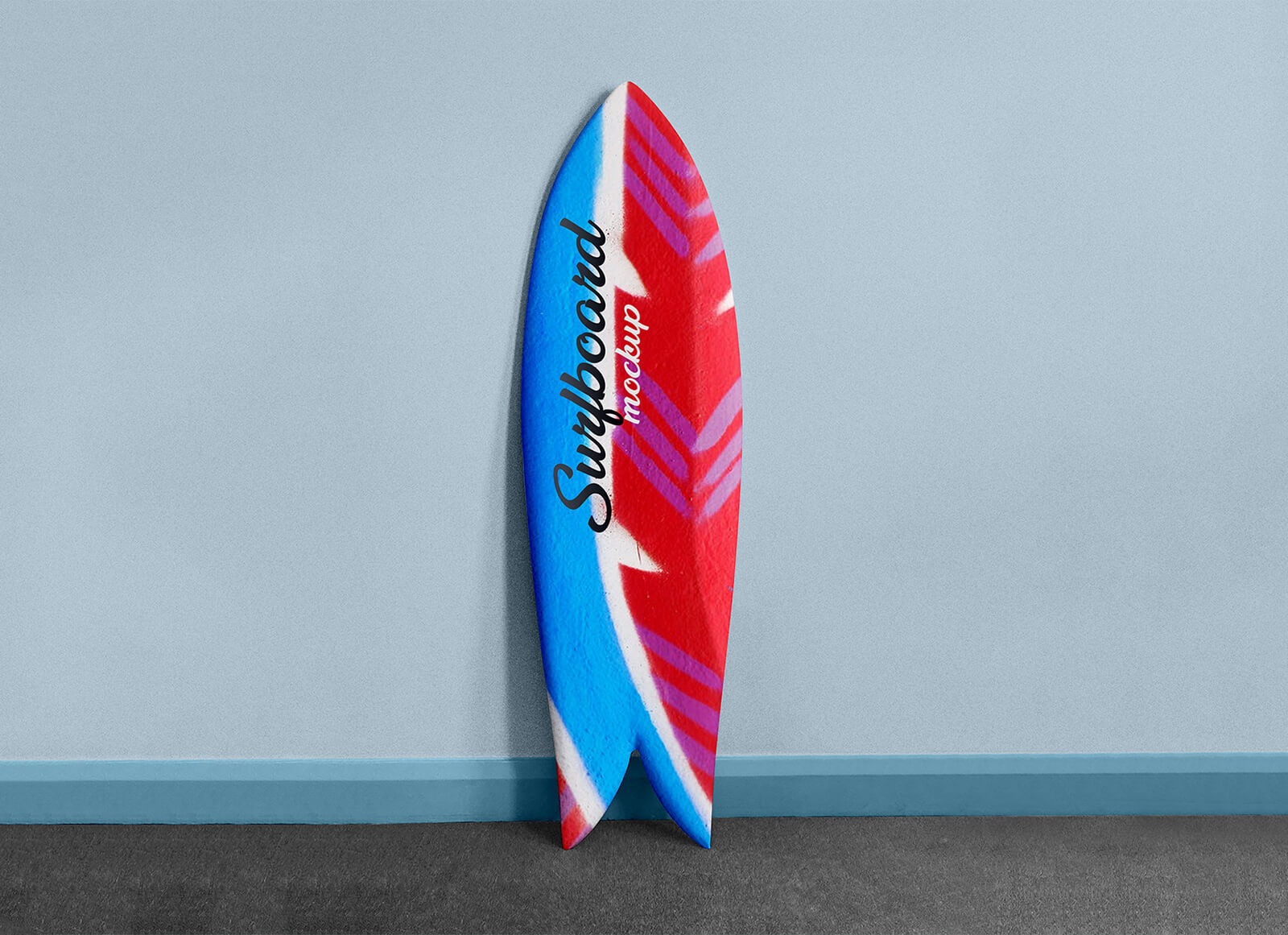 Бесплатный макет доски для серфинга PSD
