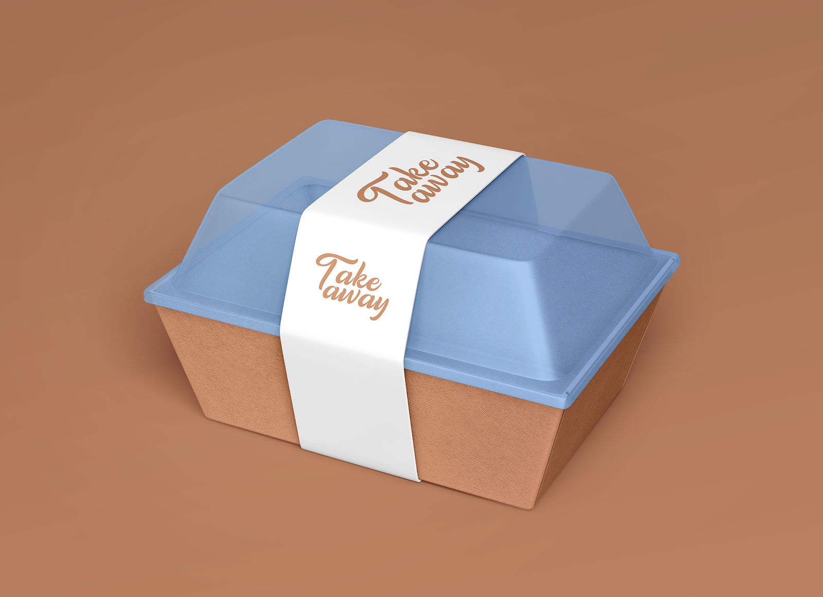 Take Away Plastic Box Food Container Mockup Set