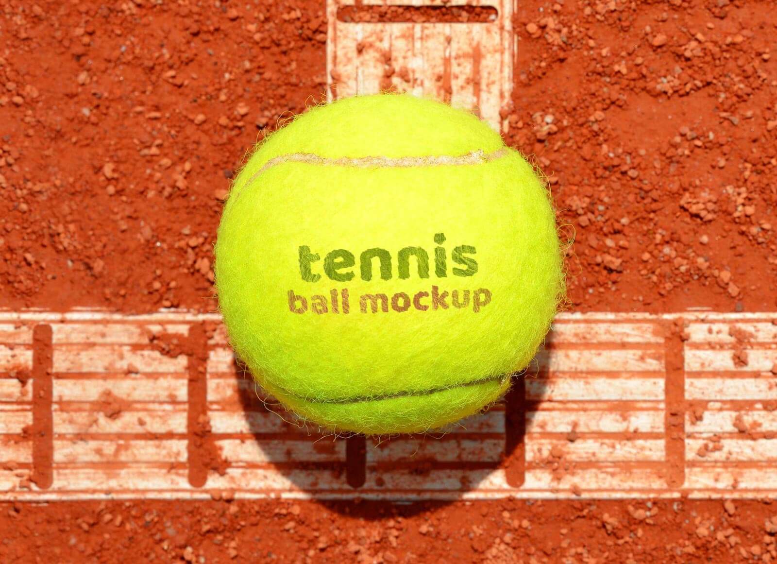 Weiches Rasen -Tennisball -Logo Mockup