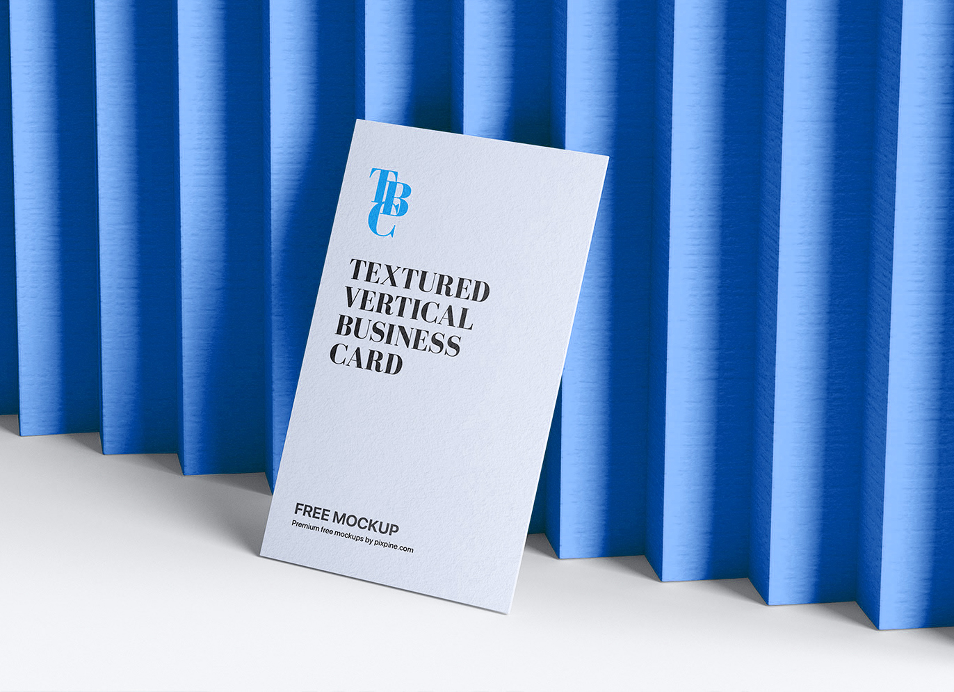 Textured Vertical Business Card Mockup