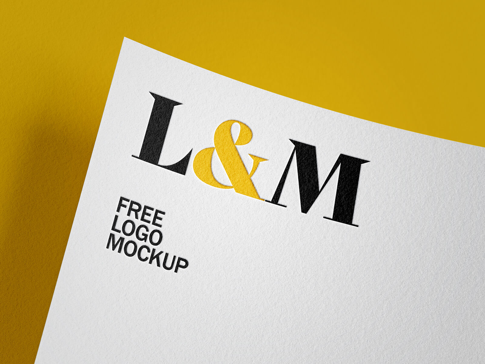 Textured White Paper Logo Mockup Set