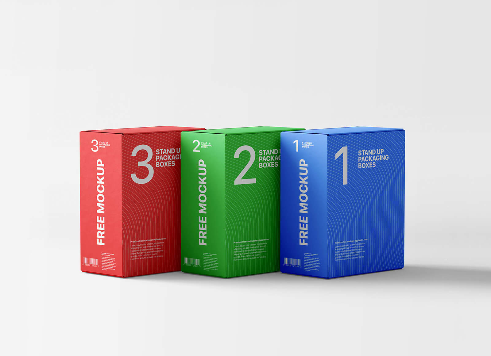 Stand-Up Product Packaging Boxes Mockup